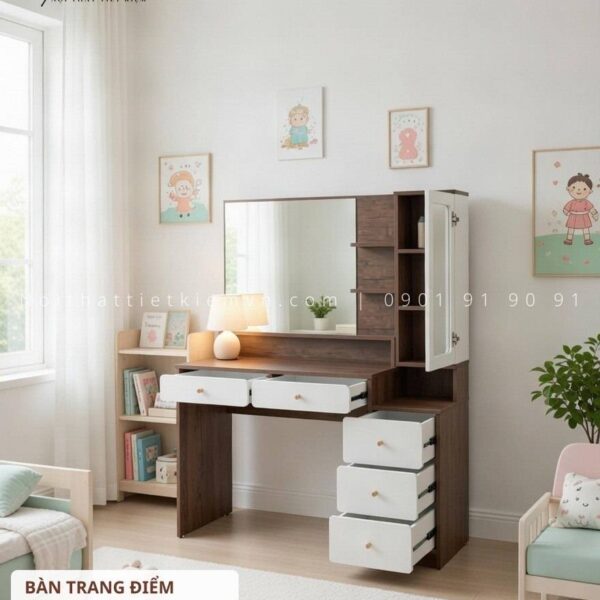 bàn trang điểm có kệ nước hoa