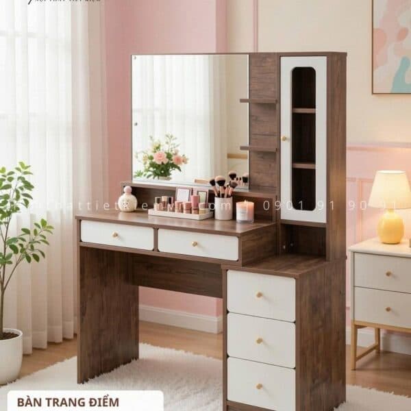 Bàn trang điểm có kệ nước hoa ngang 1m2