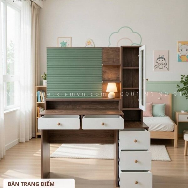 bàn trang điểm có kệ nước hoa