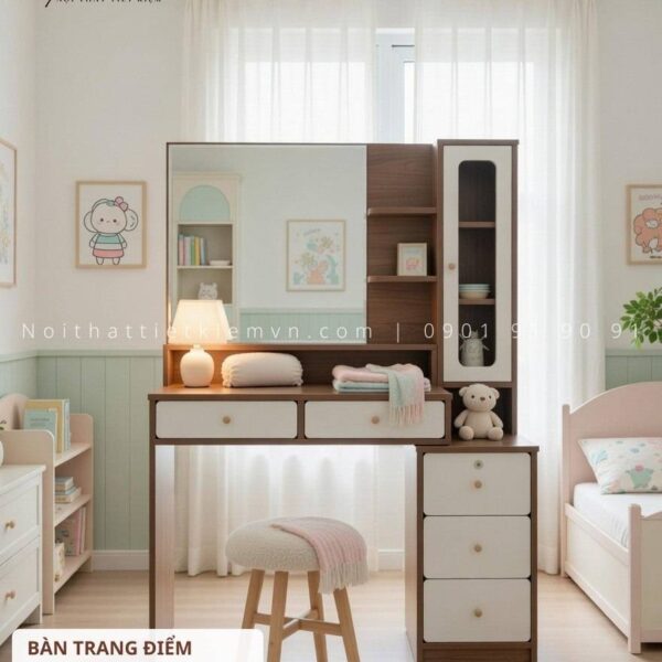 bàn trang điểm có kệ nước hoa