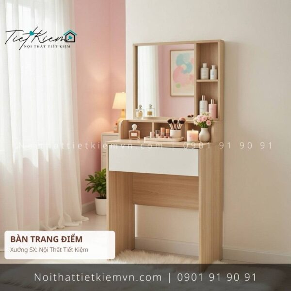 bàn trang điểm có kệ