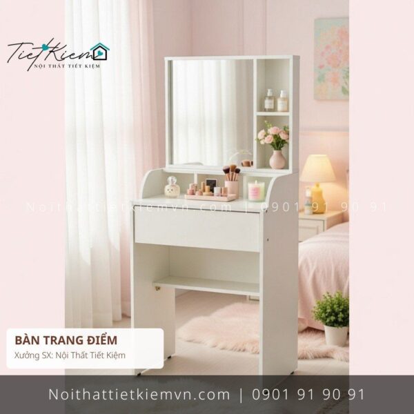 Bàn trang điểm có kệ nước hoa ngang 60cm