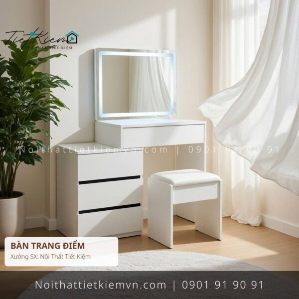 bàn trang điểm đèn led