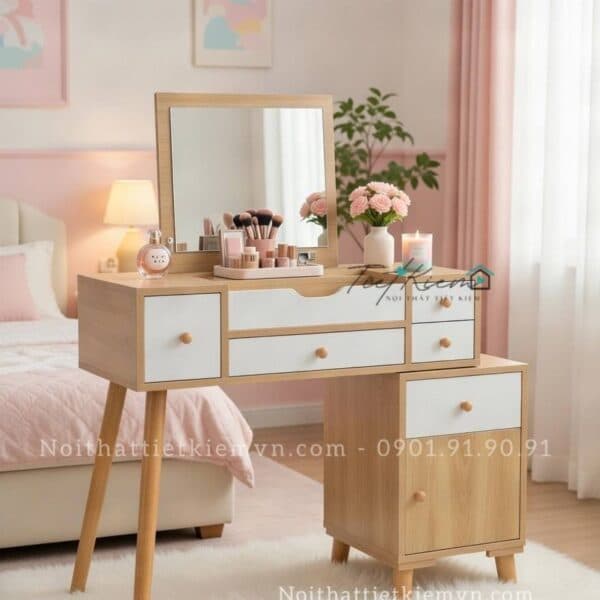 Bàn trang điểm giấu gương cho phòng ngủ