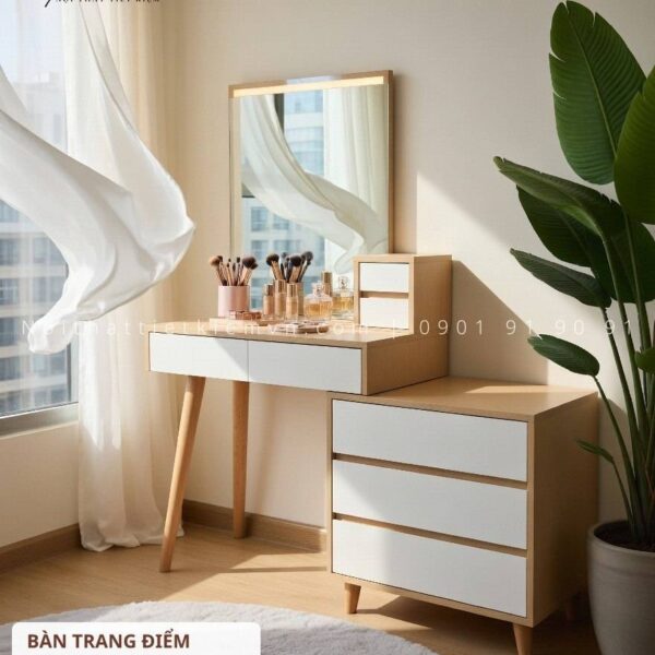 bàn trang điểm gỗ thiết kế n1200