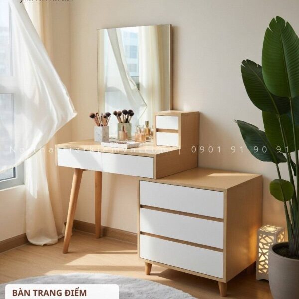 bàn trang điểm gỗ thiết kế n1200