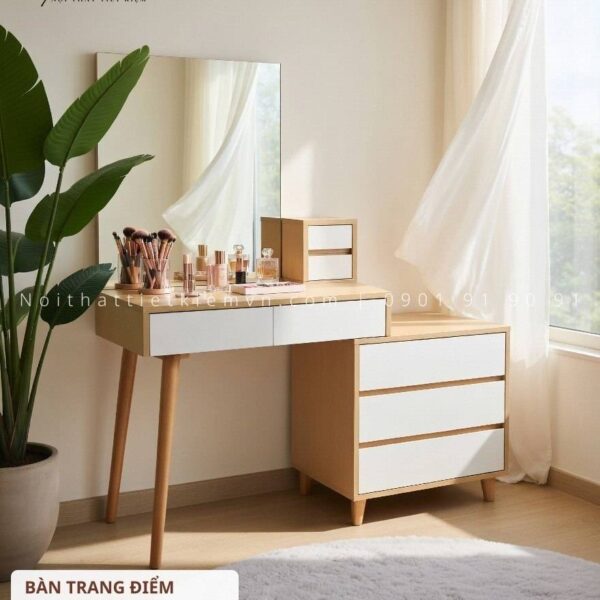 bàn trang điểm gỗ thiết kế n1200