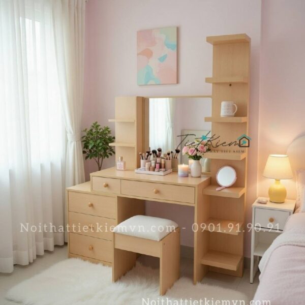 bàn trang điểm gỗ thiết kế