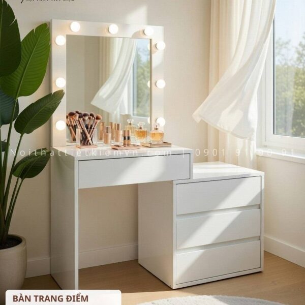 bàn trang điểm hàn quốc có đèn led | bàn trang điểm hàn quốc