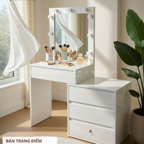 bàn trang điểm hàn quốc có đèn led | bàn trang điểm hàn quốc