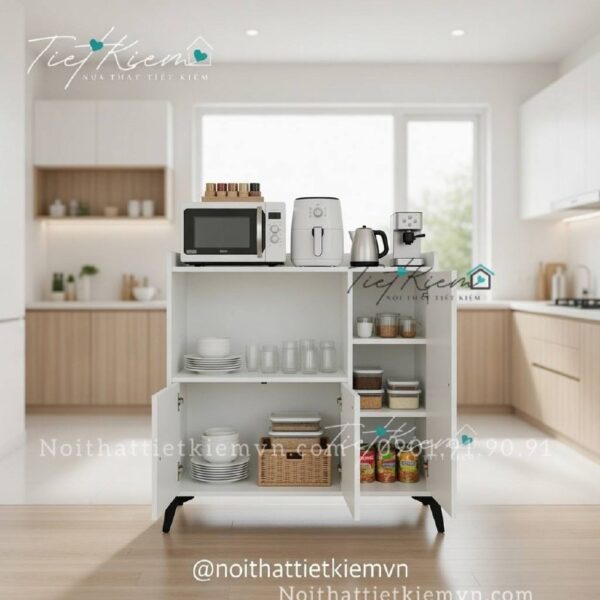 Kệ bếp gỗ đa năng ngang 90cm để đồ nhà 6 kệ bếp gỗ