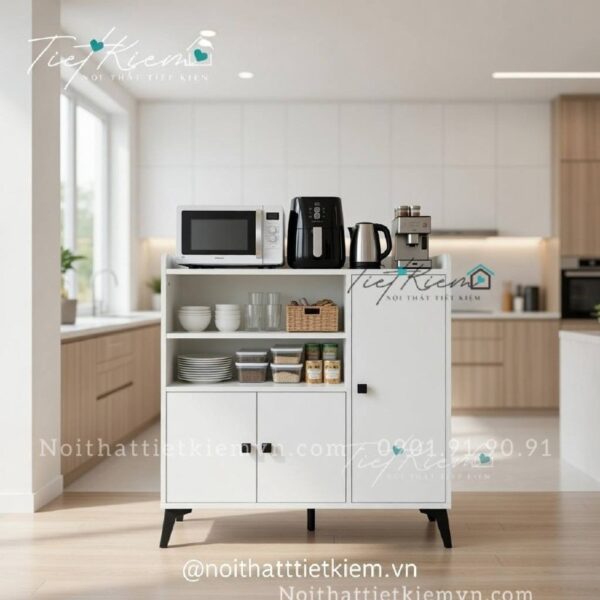 Kệ bếp gỗ đa năng ngang 90cm để đồ nhà 7 kệ bếp gỗ