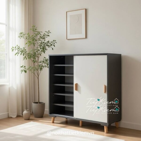 Tủ giày cửa lùa ngang 90cm cho nhà phố 8 tủ giày cửa lùa ngang 90cm
