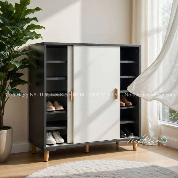 Tủ giày cửa lùa ngang 90cm cho nhà phố 11 tủ giày cửa lùa ngang 90cm