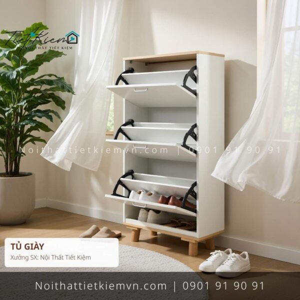 tủ giày siêu mỏng ngang 60cm