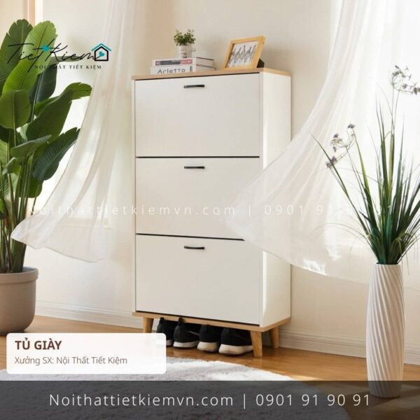 tủ giày siêu mỏng ngang 60cm