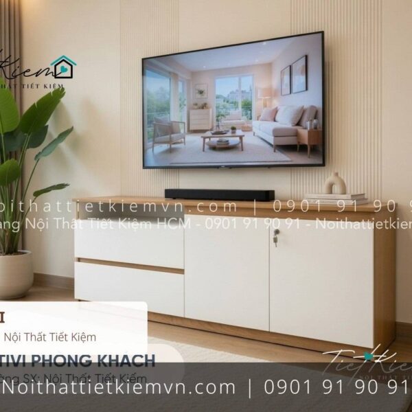 Tủ tivi gỗ phòng khách NTTK