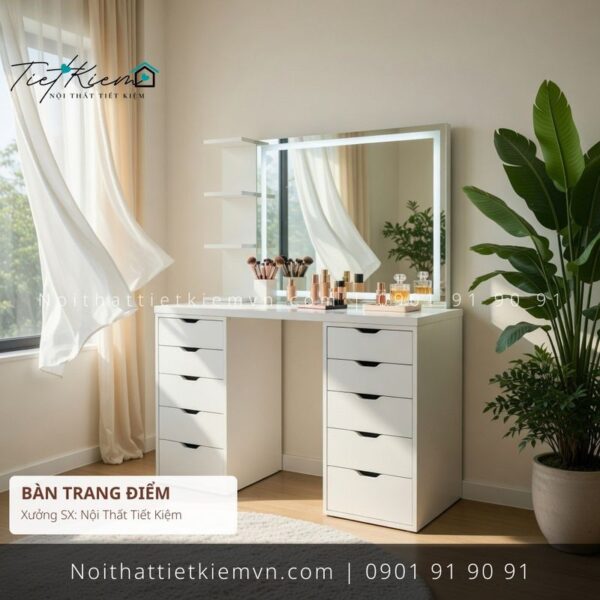 19 mẫu bàn trang điểm cánh kính chung cư đẽp giá rẻ