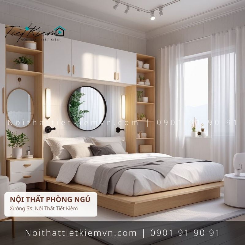 Giường Ngủ đẹp giá rẻ tại Nội Thất Tiết Kiệm HCM 19 mẫu giường đôi Scandinavian đẽp giá rẻ - Giường Ngủ - Nội Thất Tiết Kiệm