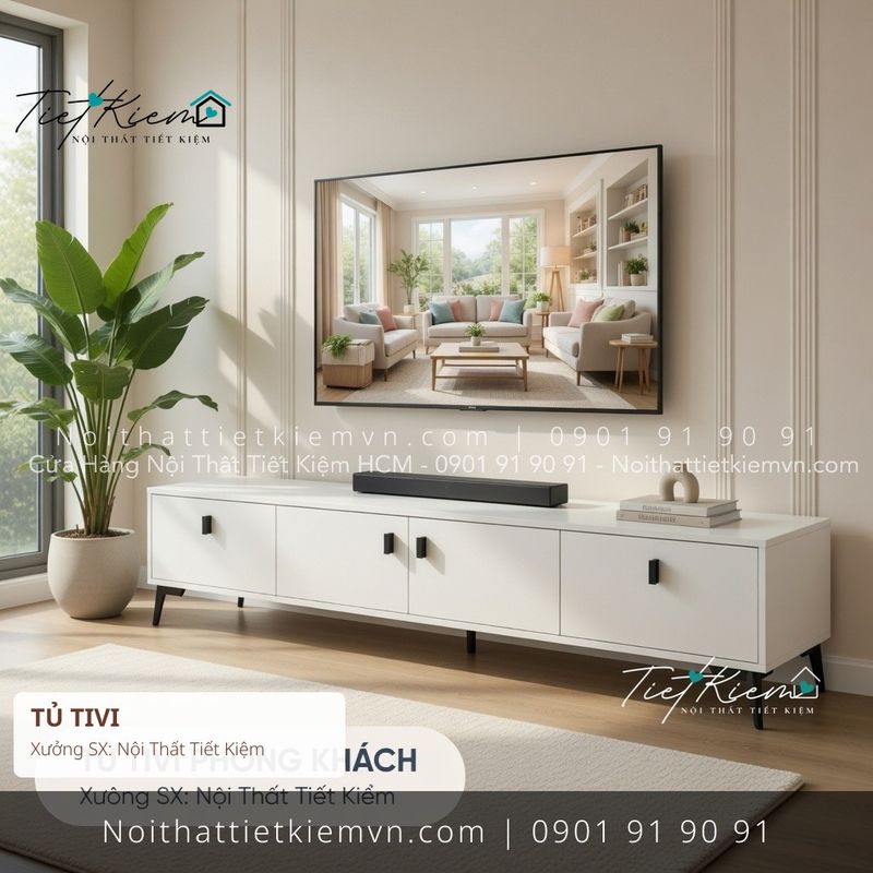 Kệ Tủ Tivi đẹp giá rẻ tại Nội Thất Tiết Kiệm HCM 19 mẫu tủ tivi MDF Scandinavian hiện đại giá rẻ - Kệ Tủ Tivi - Nội Thất Tiết Kiệm