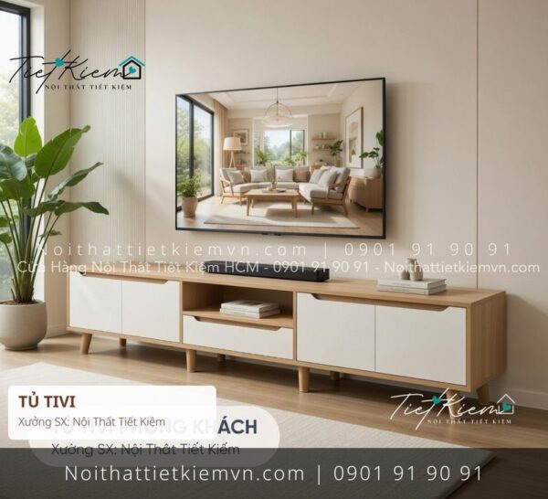 19 mẫu tủ tivi thông minh cửa lùa cho chung cư giá rẻ