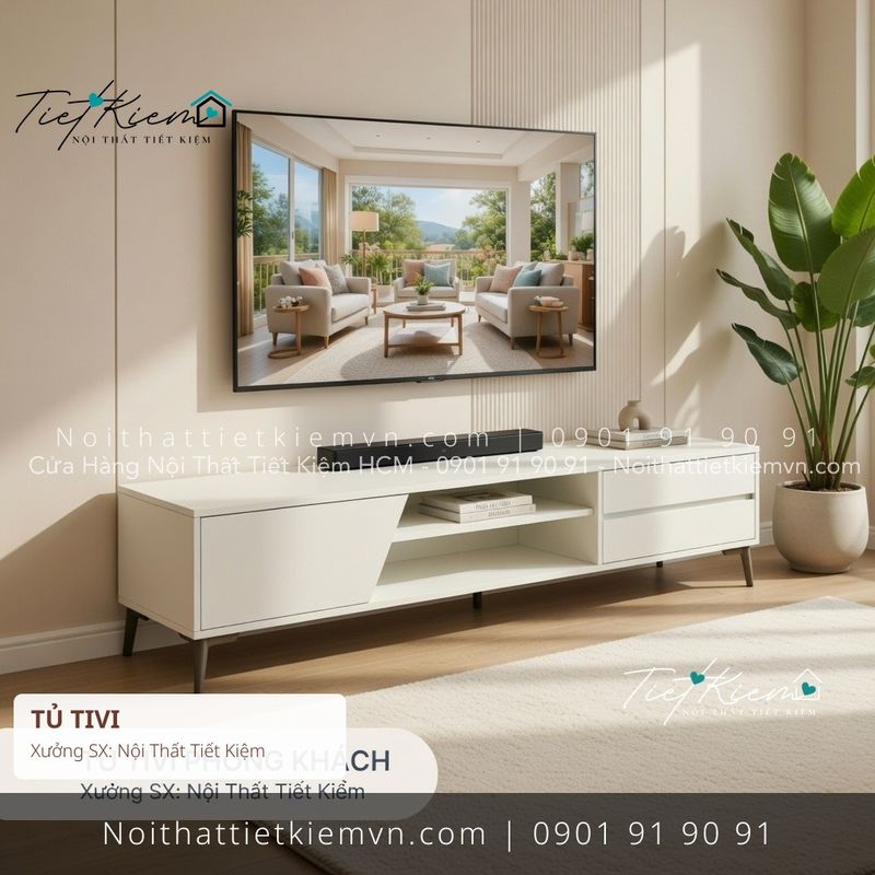 19 mẫu tủ tivi thông minh cửa lùa cho chung cư giá rẻ - Kệ Tủ Tivi - Nội Thất Tiết Kiệm
