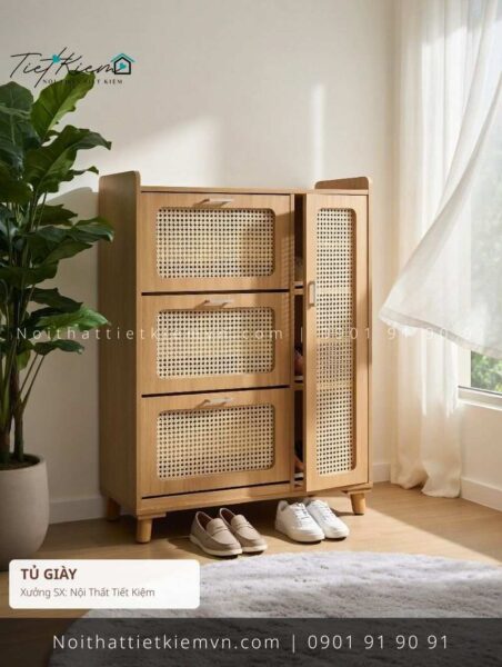 19+ tủ giầy cánh lùa mini hiện đại giá rẻ 1 Tủ Giày Nội Thất Tiết Kiệm HCM
