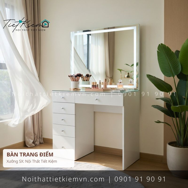 3+ bàn trang điểm cánh kính đẽp cho spa giá rẻ - Bàn Trang Điểm - Nội Thất Tiết Kiệm