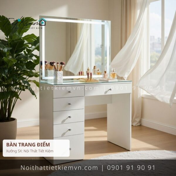 3+ bàn trang điểm gỗ đẽp giá rẻ 1 Bàn Trang Điểm Nội Thất Tiết Kiệm HCM
