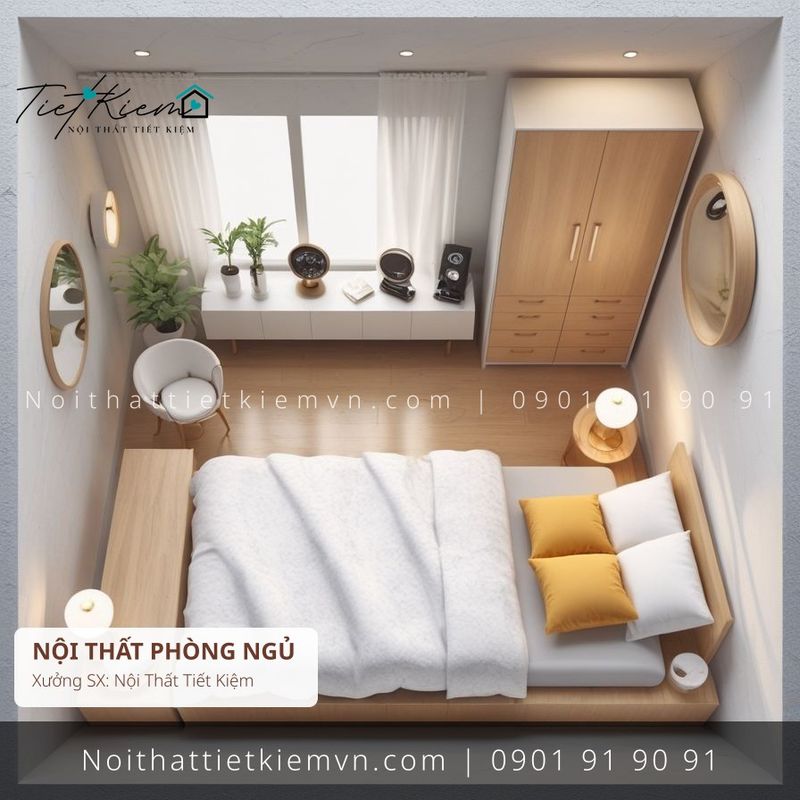 3 mẫu giường đơn có ghế cho căn hộ giá rẻ - Giường Ngủ - Nội Thất Tiết Kiệm