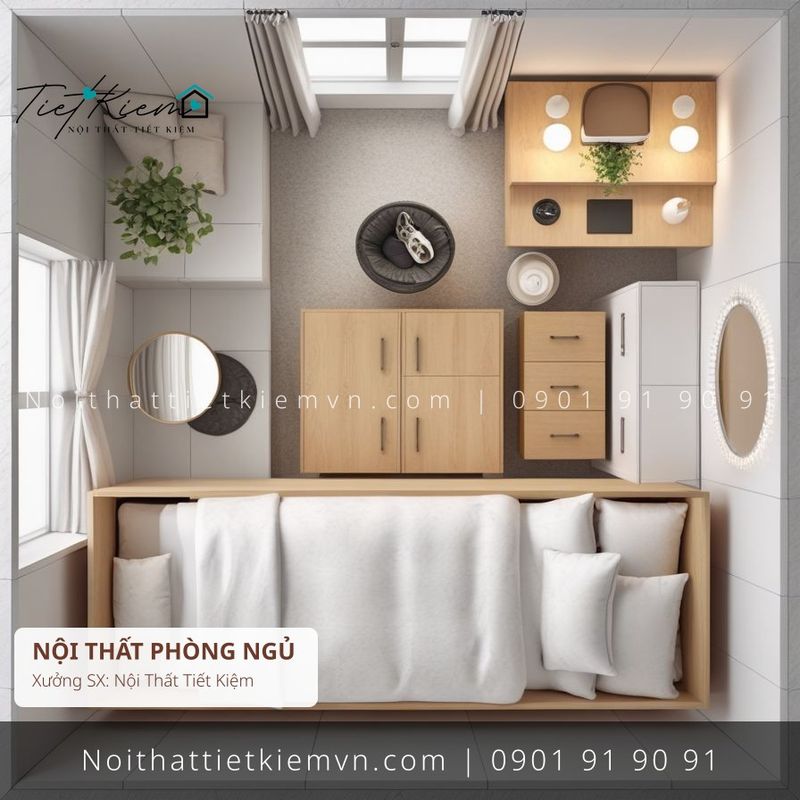 3 mẫu giường đơn có ghế cho căn hộ giá rẻ - Giường Ngủ - Nội Thất Tiết Kiệm