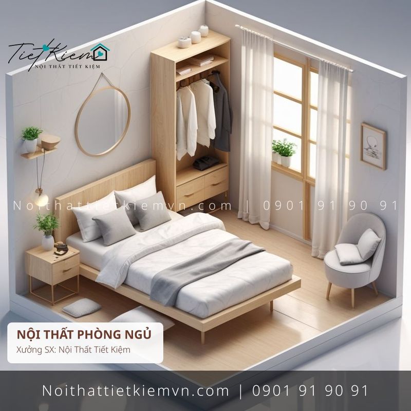 3 mẫu giường đơn có ghế cho căn hộ giá rẻ - Giường Ngủ - Nội Thất Tiết Kiệm
