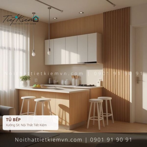 3 mẫu thi công tủ bếp cao cấp HCM giá rẻ 1 Thi Công Tủ Bếp Nội Thất Tiết Kiệm HCM