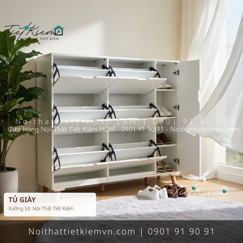 3+ mẫu tủ để giầy trắng sang trọng giá rẻ - Tủ Giày - Nội Thất Tiết Kiệm