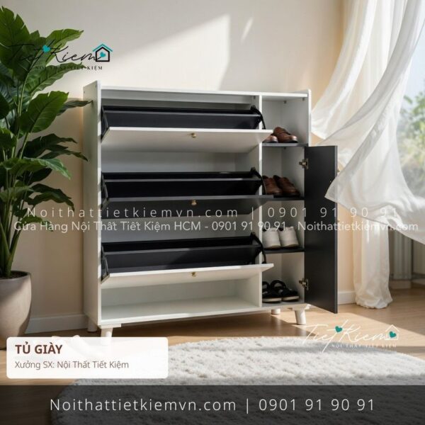 3+ mẫu tủ giầy đẽp cho showroom giá rẻ 1 Tủ Giày Nội Thất Tiết Kiệm HCM