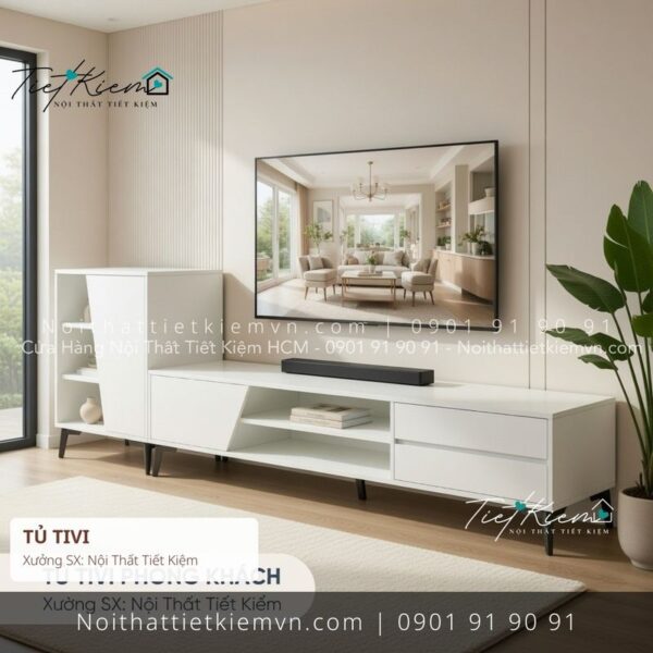 3 mẫu tủ tivi cánh lật giá rẻ 1 Kệ Tủ Tivi Nội Thất Tiết Kiệm HCM