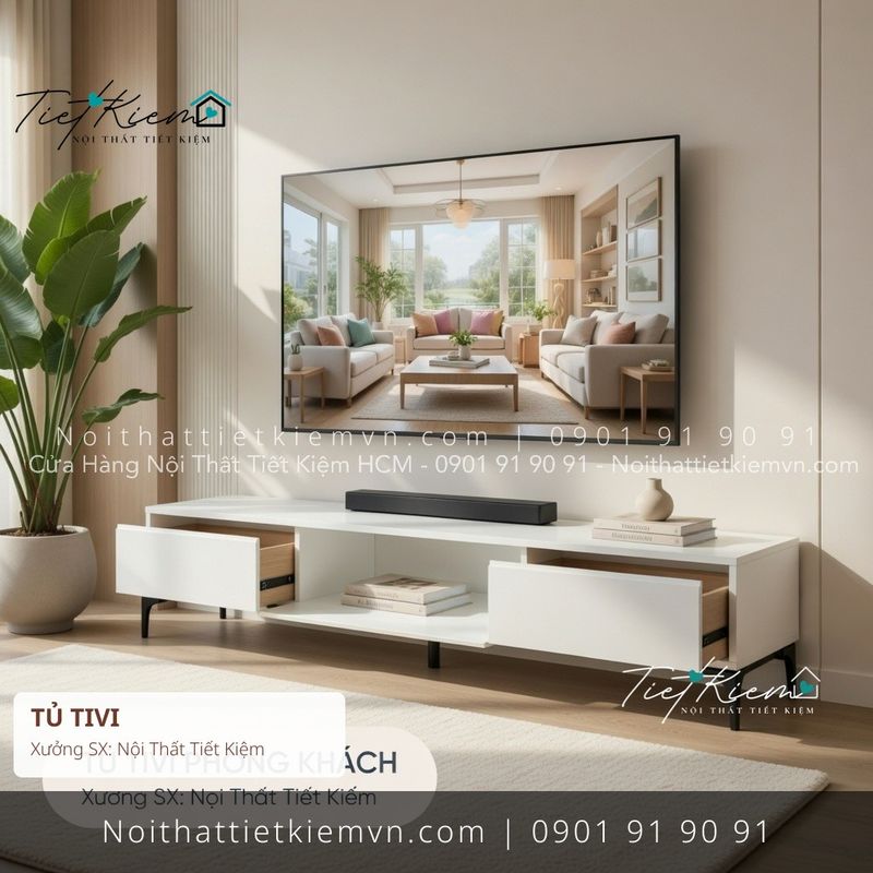 3 mẫu tủ tivi cánh lật giá rẻ - Kệ Tủ Tivi - Nội Thất Tiết Kiệm