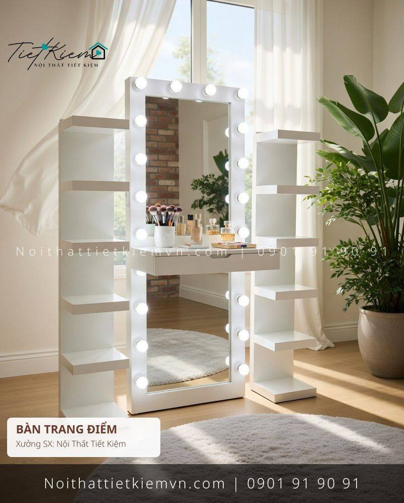 39+ bàn trang điểm cửa mở nâu đẽp giá rẻ - Bàn Trang Điểm - Nội Thất Tiết Kiệm