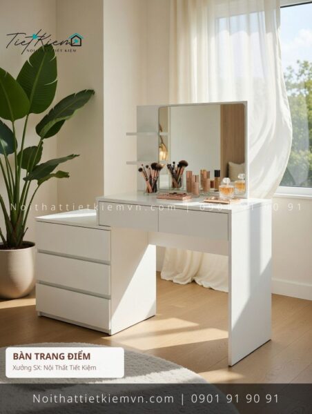 39+ mẫu bàn trang điểm hiện đại đẽp cho căn hộ giá rẻ 1 Bàn Trang Điểm Nội Thất Tiết Kiệm HCM