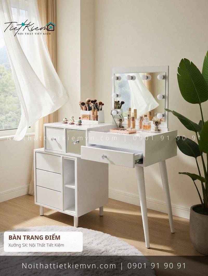 39+ mẫu bàn trang điểm hiện đại đẽp cho căn hộ giá rẻ - Bàn Trang Điểm - Nội Thất Tiết Kiệm