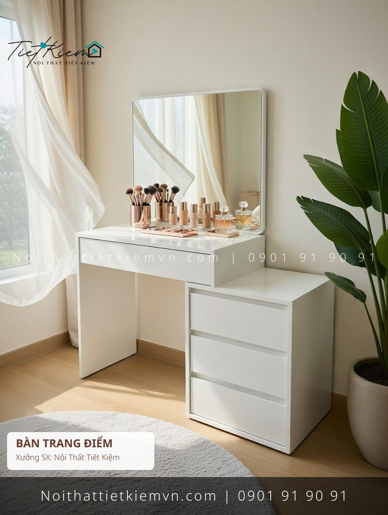 Bàn Trang Điểm đẹp giá rẻ tại Nội Thất Tiết Kiệm HCM 39+ mẫu bàn trang điểm MDF sang trọng cho chung cư giá rẻ - Bàn Trang Điểm - Nội Thất Tiết Kiệm
