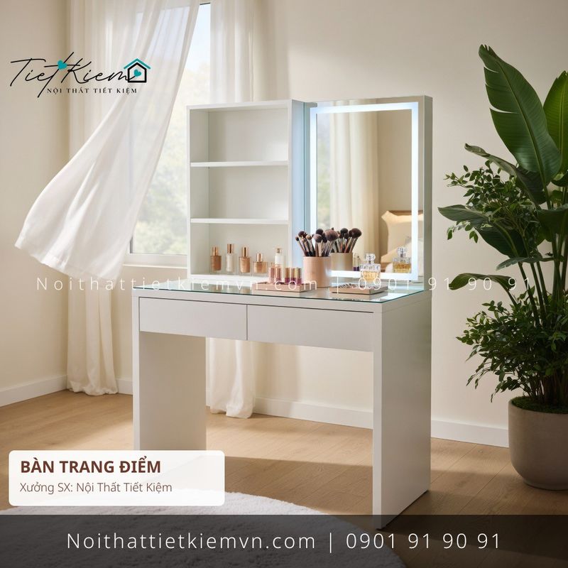 Bàn Trang Điểm đẹp giá rẻ tại Nội Thất Tiết Kiệm HCM 52+ bàn trang điểm cánh kính cánh lật đẹp giá rẻ - Bàn Trang Điểm - Nội Thất Tiết Kiệm