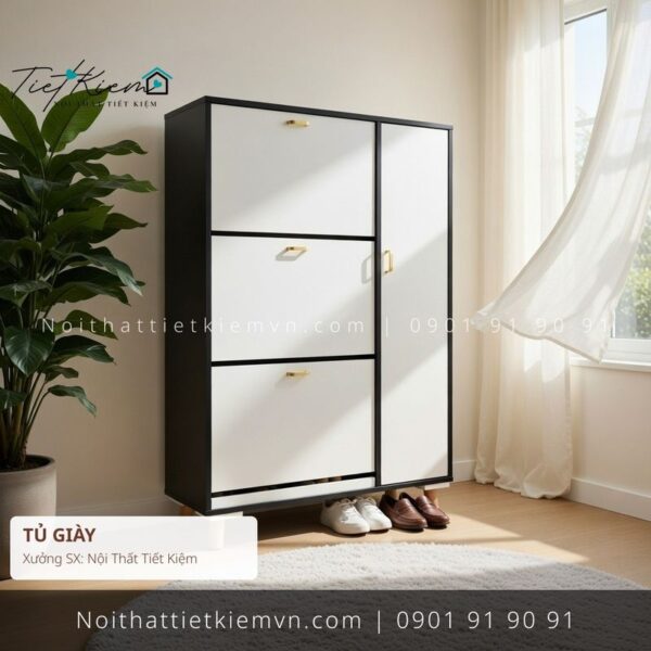 52+ mẫu tủ giầy cánh mở độc đáo giá rẻ 1 Tủ Giày Nội Thất Tiết Kiệm HCM
