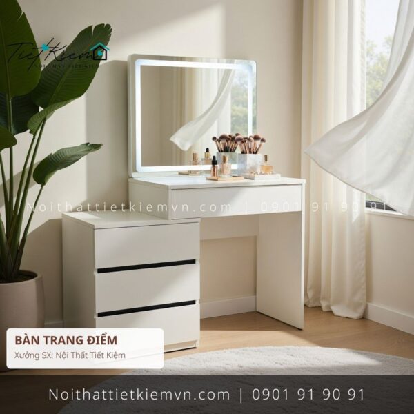 79 mẫu bàn trang điểm gỗ dài đẹp giá rẻ 1 Bàn Trang Điểm Nội Thất Tiết Kiệm HCM