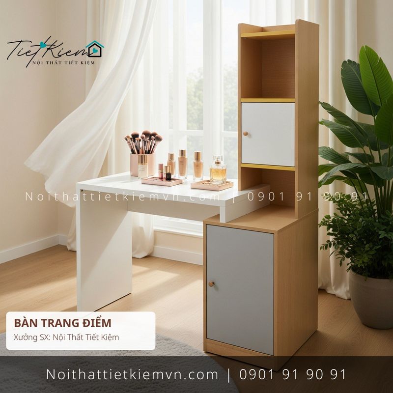 Bàn Trang Điểm đẹp giá rẻ tại Nội Thất Tiết Kiệm HCM 79 mẫu bàn trang điểm gỗ trắng tối giản giá rẻ - Bàn Trang Điểm - Nội Thất Tiết Kiệm