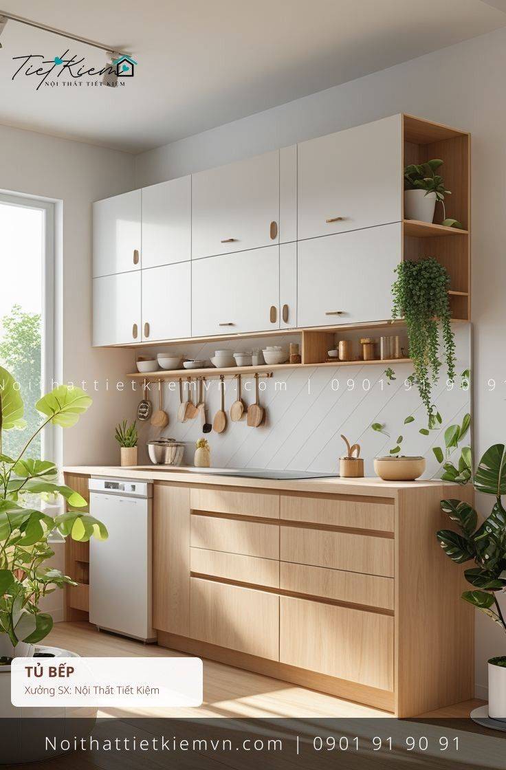 Thi Công Tủ Bếp đẹp giá rẻ tại Nội Thất Tiết Kiệm HCM 79+ mẫu thi công tủ bếp chữ L có gương quận 2 giá rẻ - Thi Công Tủ Bếp - Nội Thất Tiết Kiệm