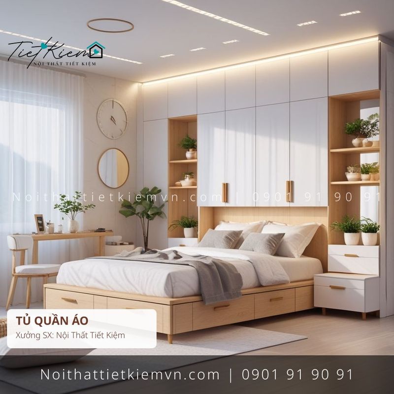 79 mẫu tủ quần áo gỗ phối xám giá rẻ - Tủ Quần Áo - Nội Thất Tiết Kiệm