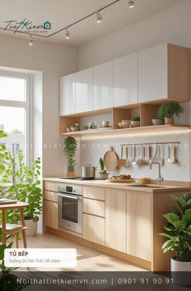 9+ mẫu thi công tủ bếp chữ l chung cư đẹp giá rẻ