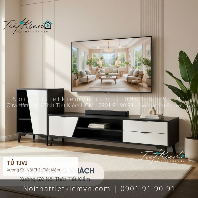 9+ mẫu tủ tv gỗ hiện đại giá rẻ - Kệ Tủ Tivi - Nội Thất Tiết Kiệm