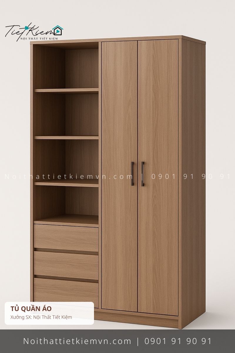 9+ tủ đựng quần áo cánh lật HCM giá rẻ - Tủ Quần Áo - Nội Thất Tiết Kiệm
